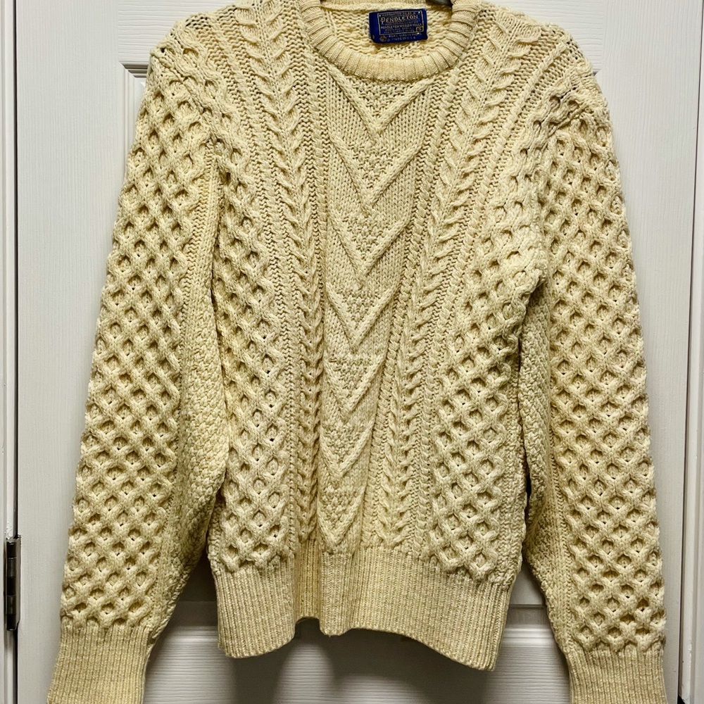 Pendleton fisherman knit sweater. Made in U.S.A